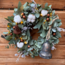 Eucalyptový věnec Christmas Bell s bavlníkem Ø 35cm