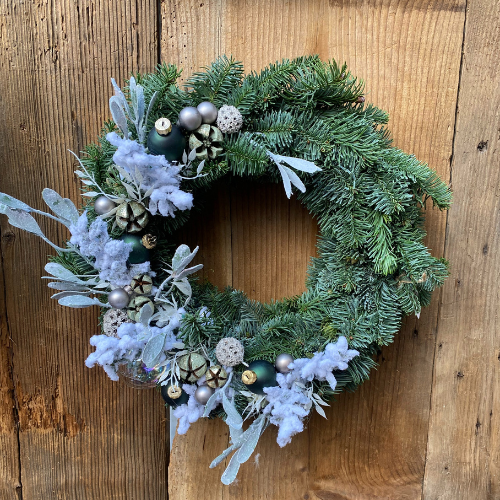 Věnec z živé jedle "Winter Elegance" Ø 30cm