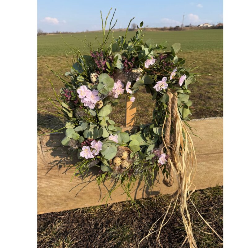 Jarní věnec Mauve Elegance/průměr 30cm