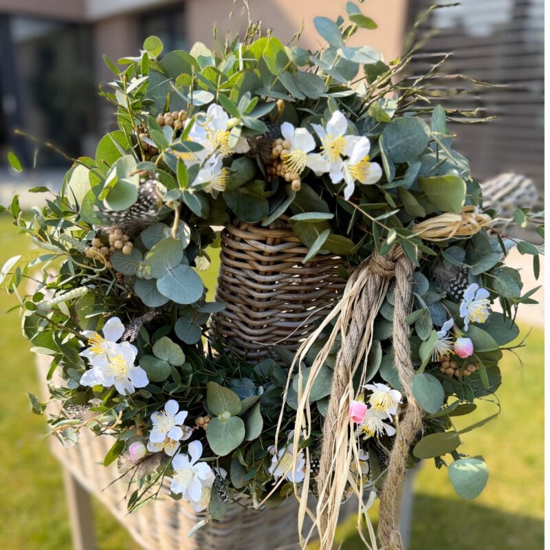 Jarní věnec Eucalyptus Pure/průměr 30/40cm